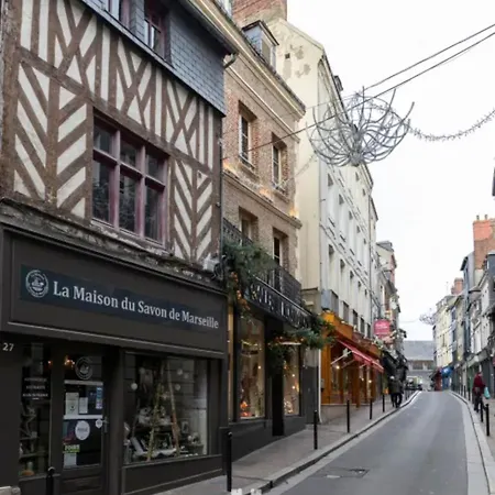 アパート Le Reve D'alice Charming Duplex 80 M 4 People Heart Of オンフルール